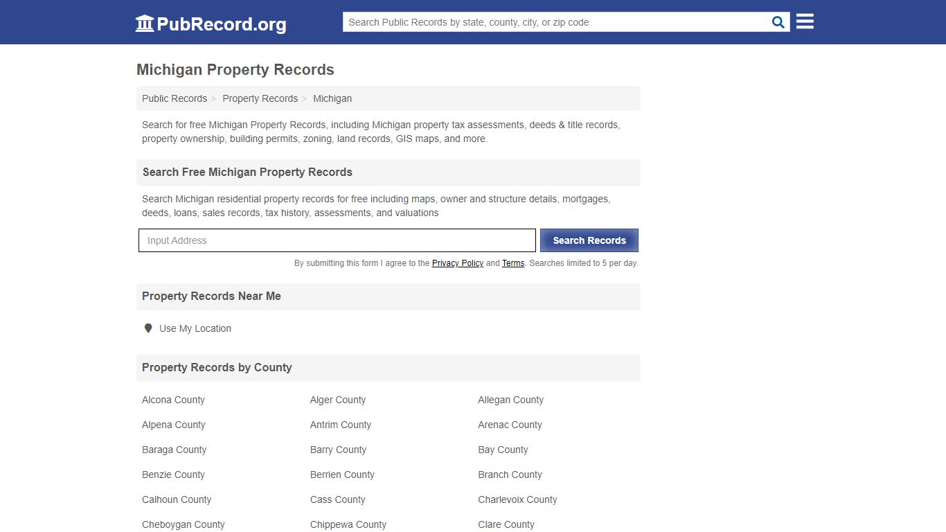 Free Michigan Property Records - PubRecord.org