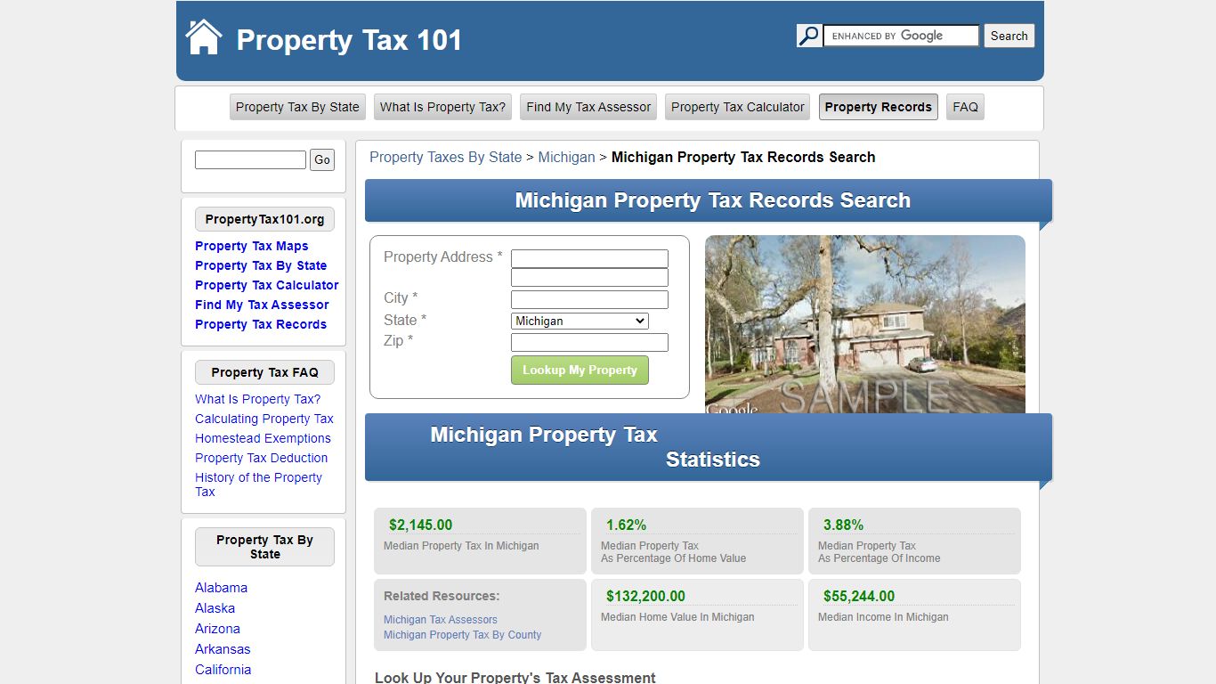 Michigan Property Tax Records